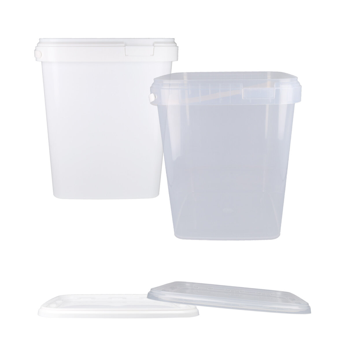 Eimer eckig mit Deckel aus PP, 10 Liter Fassungsvermöge, 3,49 €