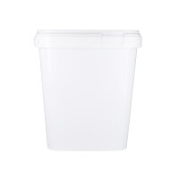 Eimer eckig mit Deckel aus PP, 10 Liter Fassungsvermögen, lebensmittelecht, luftdicht