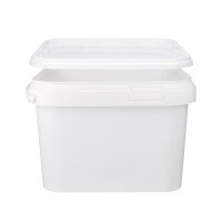 Eimer eckig mit Deckel aus PP, 3,5 Liter...