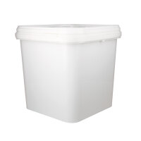 Eimer eckig mit Deckel aus PP, 5 Liter Fassungsvermögen, lebensmittelecht, luftdicht
