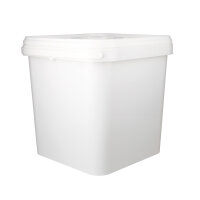 Eimer eckig mit Deckel aus PP, 5 Liter Fassungsvermögen, lebensmittelecht, luftdicht
