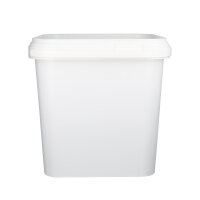 Eimer eckig mit Deckel aus PP, 5 Liter Fassungsvermögen, lebensmittelecht, luftdicht