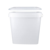 Eimer mit Deckel eckig 8 Liter Lebensmittelecht Transparent