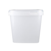 Eimer mit Deckel eckig 8 Liter Lebensmittelecht Transparent