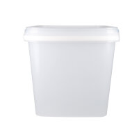 Eimer mit Deckel eckig 8 Liter Lebensmittelecht Transparent