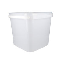Eimer mit Deckel eckig 8 Liter Lebensmittelecht Transparent