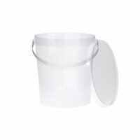 Kunststoffeimer mit Deckel, transparent, 1 Liter rund...