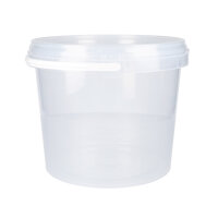 Eimer mit Deckel 4 Liter rund transparent lebensmittelecht luftdicht
