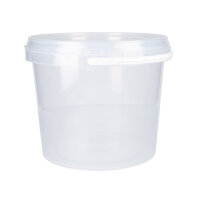 Eimer mit Deckel 4 Liter rund transparent lebensmittelecht luftdicht