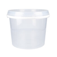Eimer mit Deckel 4 Liter rund transparent lebensmittelecht luftdicht