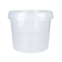 Eimer mit Deckel 4 Liter rund transparent lebensmittelecht luftdicht