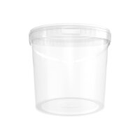 Eimer mit Deckel, Transparent, 10 Liter rund...