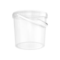 Eimer mit Deckel, Transparent, 10 Liter rund lebensmittelecht luftdicht