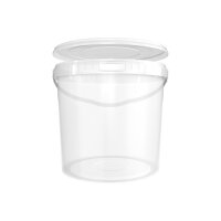 Eimer mit Deckel, Transparent, 10 Liter rund lebensmittelecht luftdicht