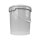Eimer grau, Leereimer-Set mit Deckel aus PP, 16 Liter Fassungsvermögen, lebensmittelecht