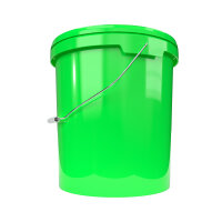 Eimer grün, Leereimer-Set mit Deckel aus PP, 16 Liter Fassungsvermögen, lebensmittelecht