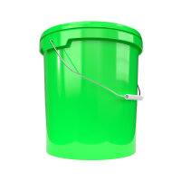 Eimer grün, Leereimer-Set mit Deckel aus PP, 16 Liter Fassungsvermögen, lebensmittelecht