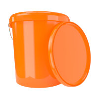 Eimer orange, Leereimer-Set mit Deckel aus PP, 16 Liter...