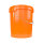 Eimer orange, Leereimer-Set mit Deckel aus PP, 16 Liter Fassungsvermögen, lebensmittelecht