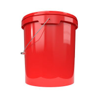 Eimer rot, Leereimer-Set mit Deckel aus PP, 16 Liter Fassungsvermögen, lebensmittelecht