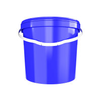 Eimer mit Deckel 10 Liter rund blau lebensmittelecht luftdicht