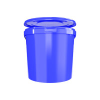Eimer mit Deckel 10 Liter rund blau lebensmittelecht luftdicht