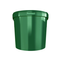 Eimer mit Deckel 10 Liter rund grün lebensmittelecht...