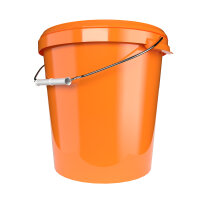 Eimer, Leereimer-Set mit Deckel aus PP, 30 Liter Fassungsvermögen, lebensmittelecht orange