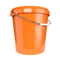 Eimer, Leereimer-Set mit Deckel aus PP, 30 Liter Fassungsvermögen, lebensmittelecht orange