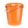 Eimer, Leereimer-Set mit Deckel aus PP, 30 Liter Fassungsvermögen, lebensmittelecht orange
