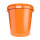 Eimer, Leereimer-Set mit Deckel aus PP, 30 Liter Fassungsvermögen, lebensmittelecht orange